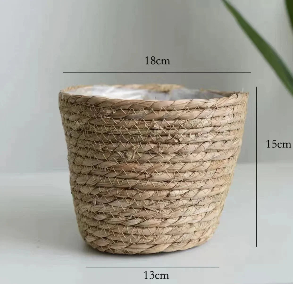Natural Wicker Planter Basket Flower Pot Rattan Straw Flower Basket For Home Garden Decoration 20/25/30CM