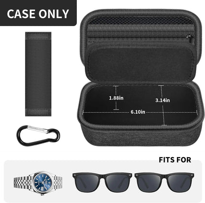 Travel Sunglass Organizer Case for Quay Polarized Sunglasses Men Women, Trendy Glasses Storage Box (Bag Only)