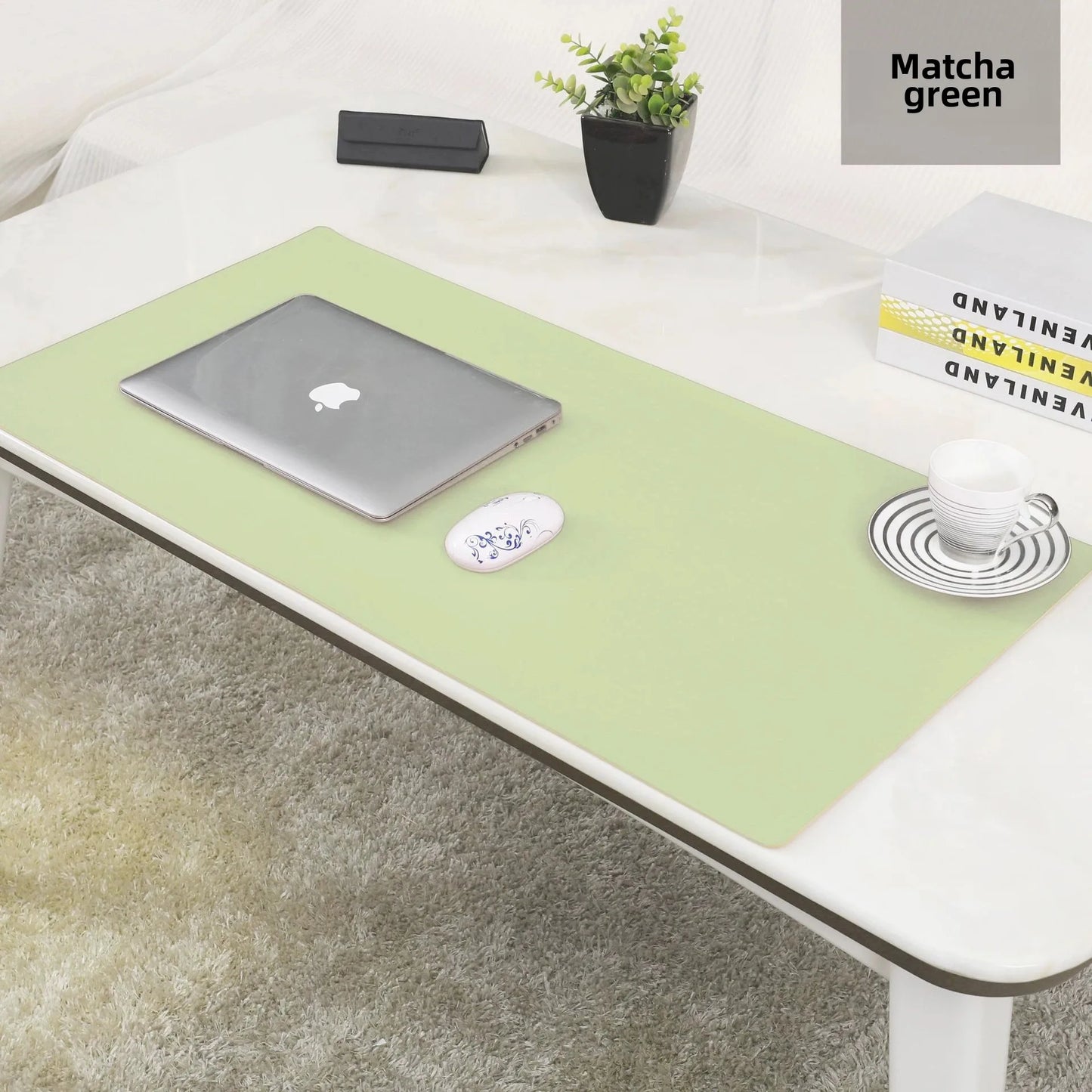 1 Pcs Large Size 600*300mm Office Desk Protector Mat PU Leather Waterproof Mouse Pad Desktop Keyboard Desk Pad Gaming Mousepad