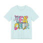 1st Grade Teacher T‑Shirt – 'Tea Cher' Cute School Staff Gift