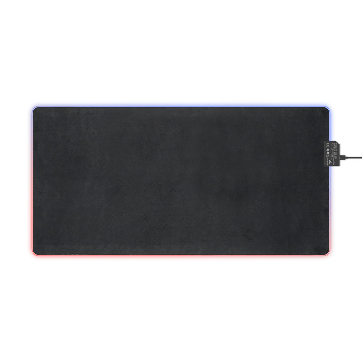LED Gaming Mouse Pad — Neon Controller RGB Desk Mat with Crown Graphic