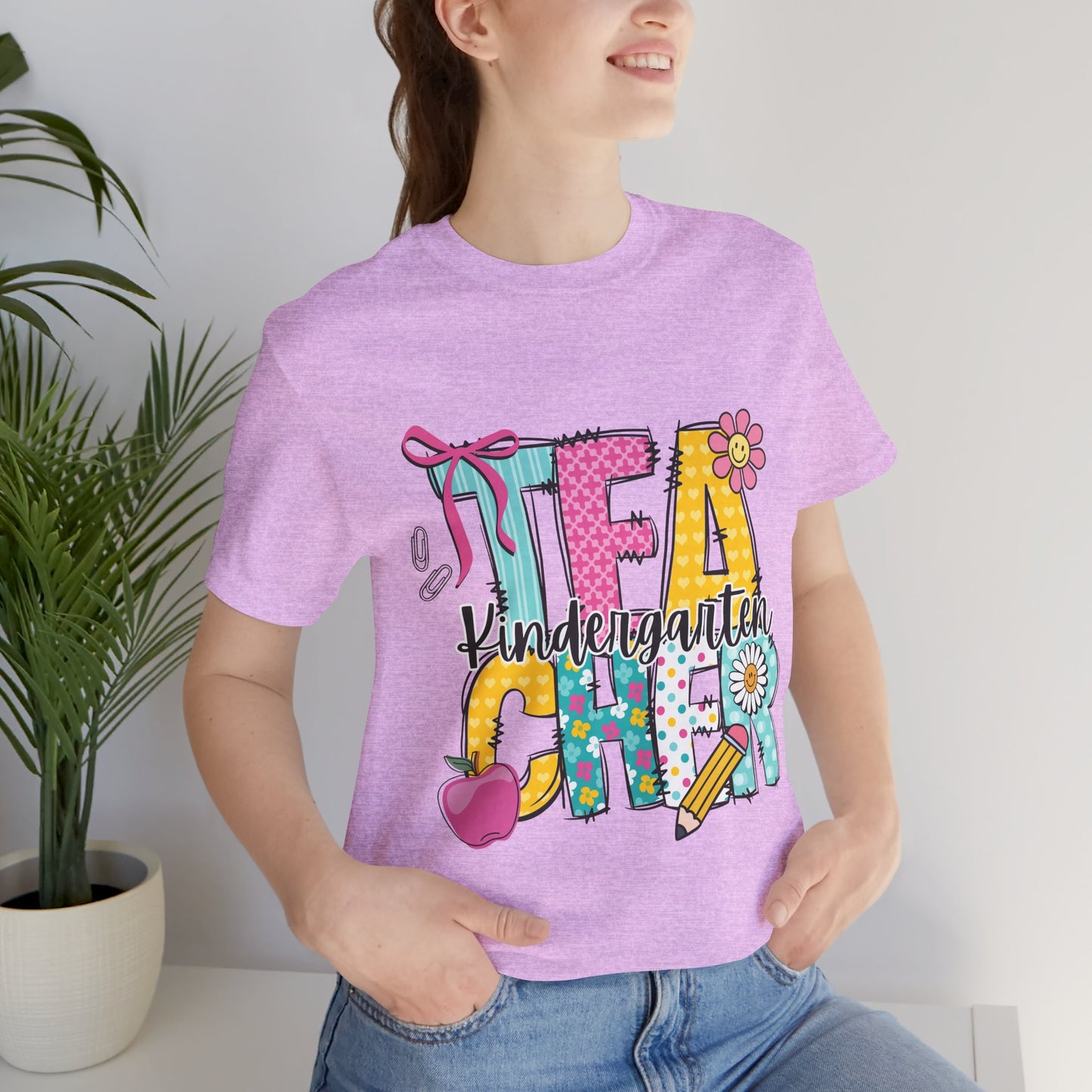 Kindergarten Teacher T‑Shirt – Cute Floral 'Kindergarten Teacher' Graphic Tee