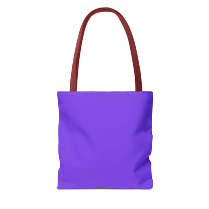 Halloween Candy Tote Bag — Cute Pumpkin, Candy Corn & Ghost Design on Purple