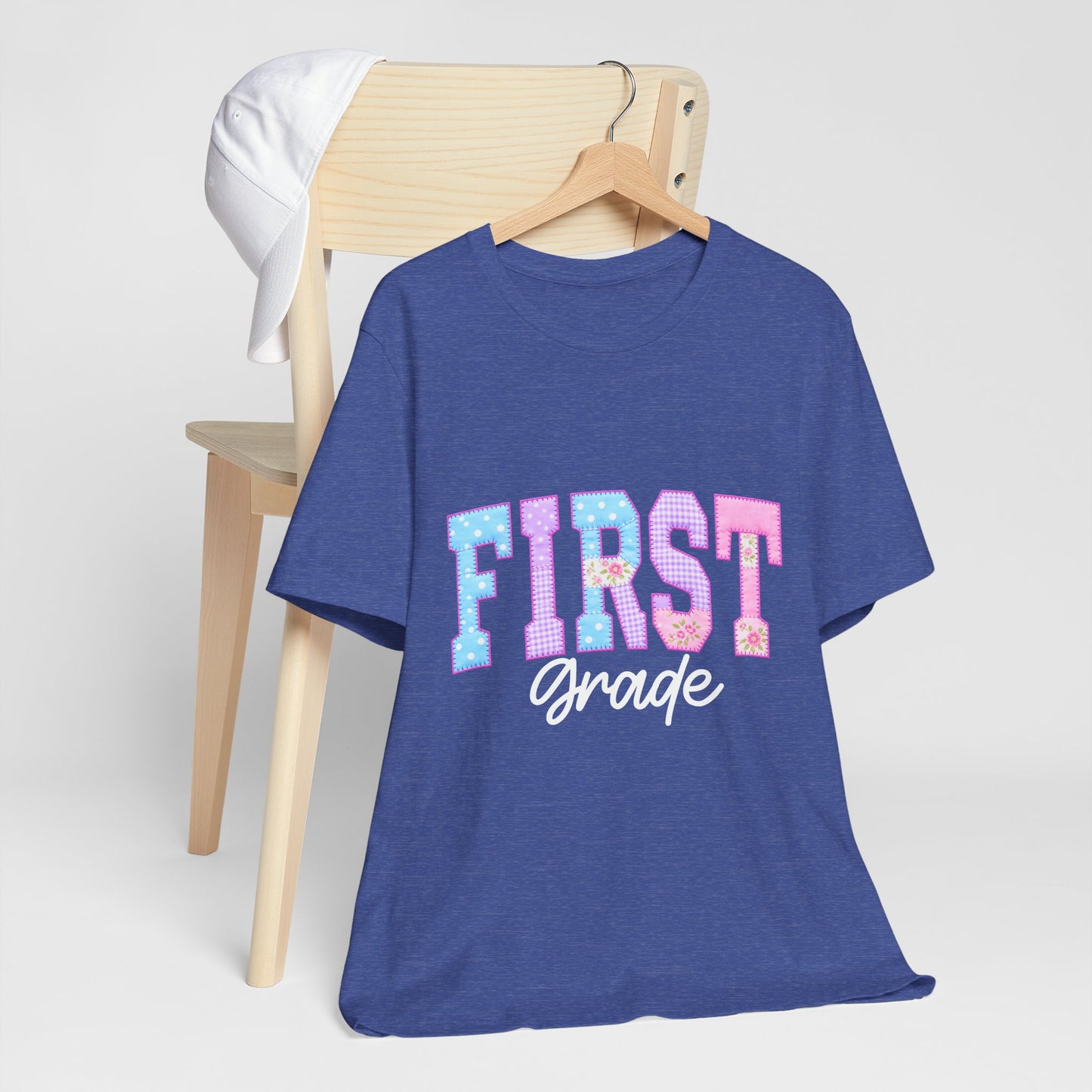 First Baby Milestone Tee — Pastel Floral "FIRST" Newborn Photo Shirt