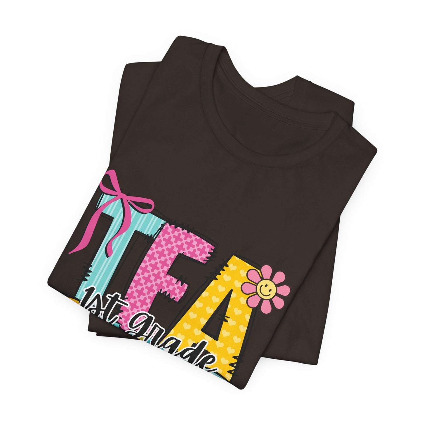 1st Grade Teacher T‑Shirt – 'Tea Cher' Cute School Staff Gift