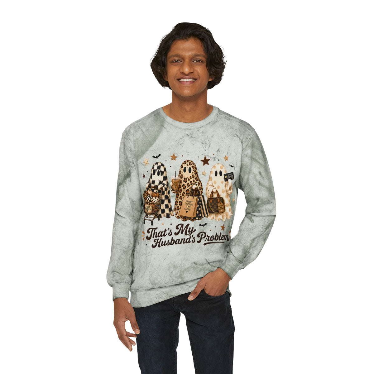 That’s My Husband’s Problem Ghosts Crewneck Sweatshirt