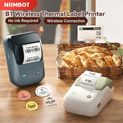 Niimbot B1/B1 PRO Thermal Label Printer Wireless Self-adhesive Bluetooth Inkless Label Maker for Business Price-Tag Sticker