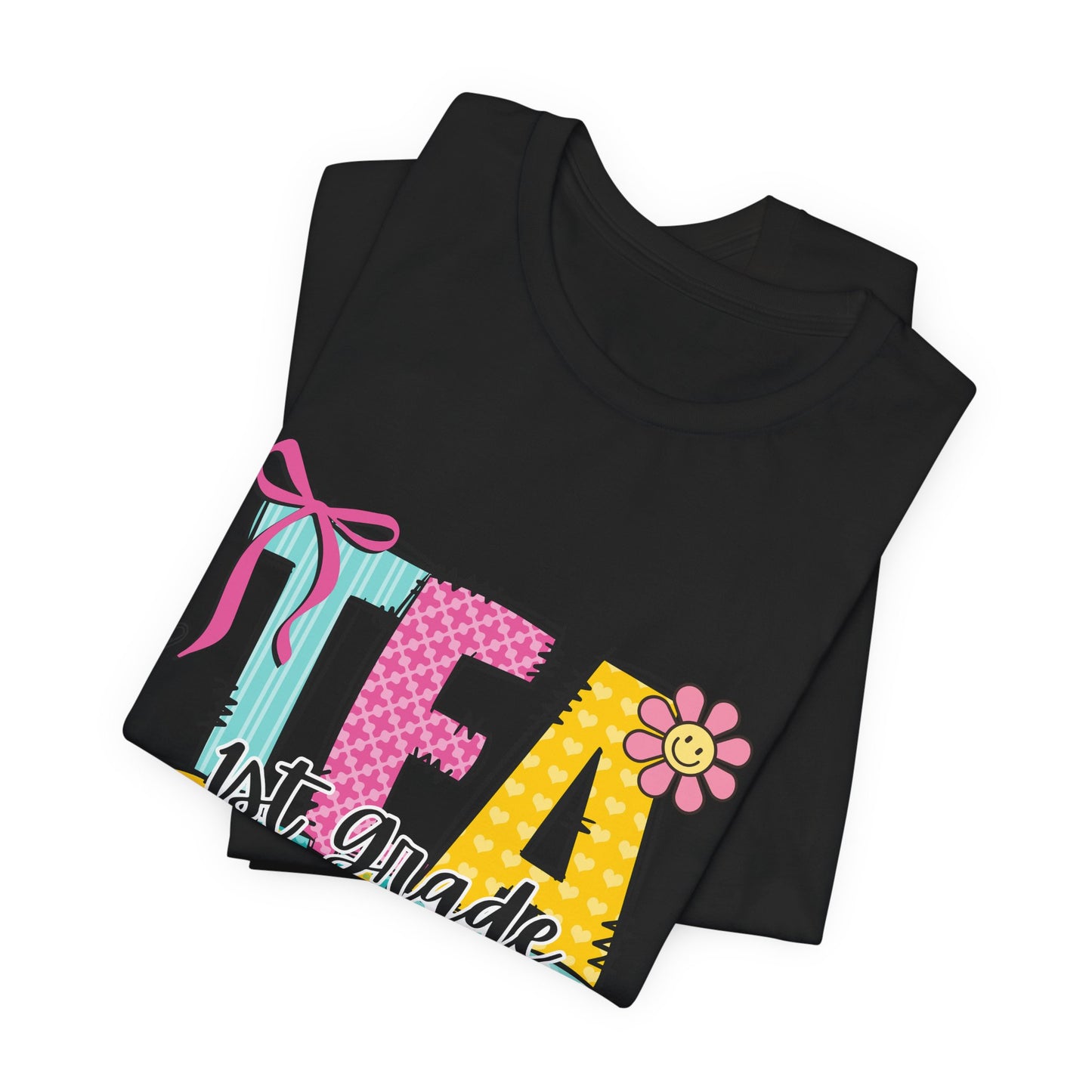 1st Grade Teacher T‑Shirt – 'Tea Cher' Cute School Staff Gift