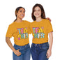 Tea Colorful 3rd Grade Teacher T-Shirt — Cute School Pencil & Flower Design