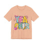 1st Grade Teacher T‑Shirt – 'Tea Cher' Cute School Staff Gift
