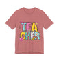 1st Grade Teacher T‑Shirt – 'Tea Cher' Cute School Staff Gift