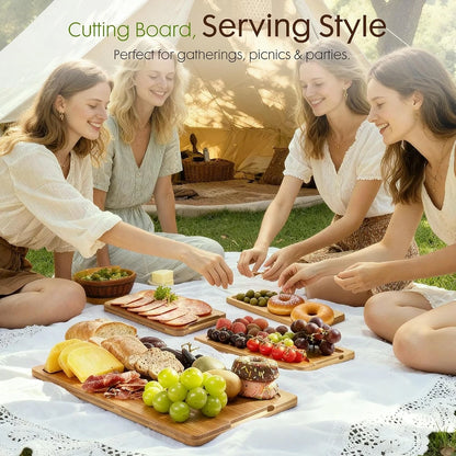 Deep-Carbonized Bamboo Cutting Board Set