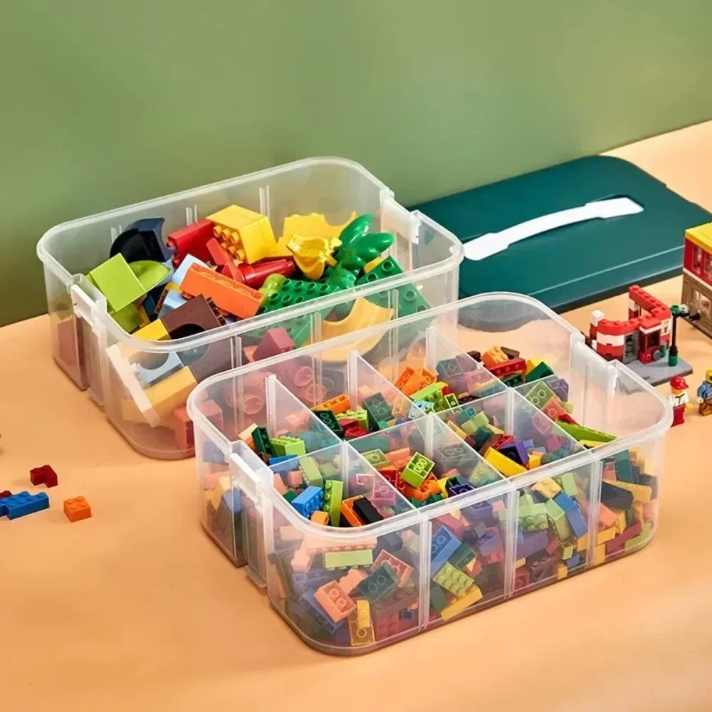 2026 Plastic Storage Box Classified Stackable Transparent Moistureproof Dustproof Building Block Organizer Container