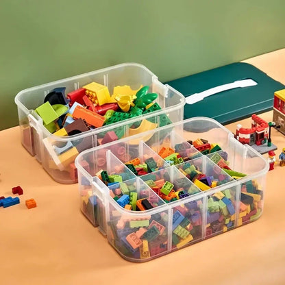 2026 Plastic Storage Box Classified Stackable Transparent Moistureproof Dustproof Building Block Organizer Container