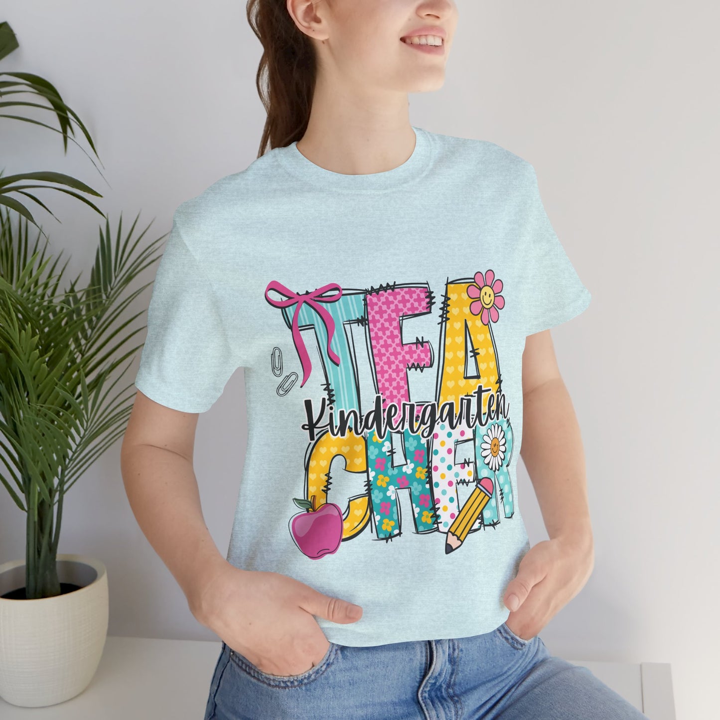 Kindergarten Teacher T‑Shirt – Cute Floral 'Kindergarten Teacher' Graphic Tee
