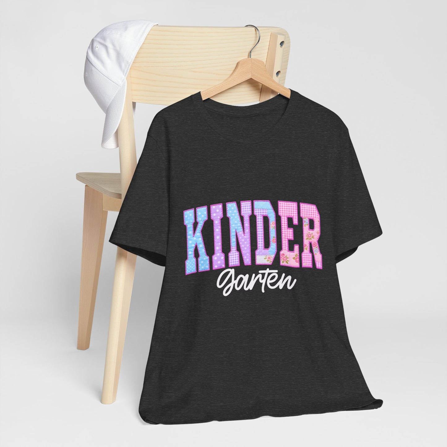 Kindergarten T-Shirt - Pastel Polka Dot "KINDERgarten" Back-to-School Tee for Kids