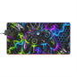 LED Gaming Mouse Pad — Neon Controller RGB Desk Mat with Crown Graphic