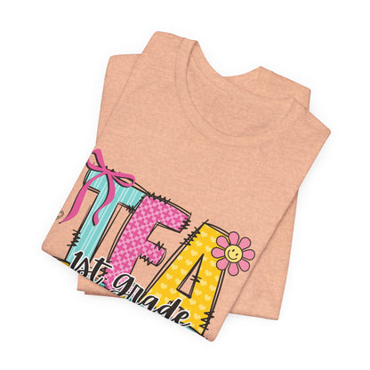 1st Grade Teacher T‑Shirt – 'Tea Cher' Cute School Staff Gift