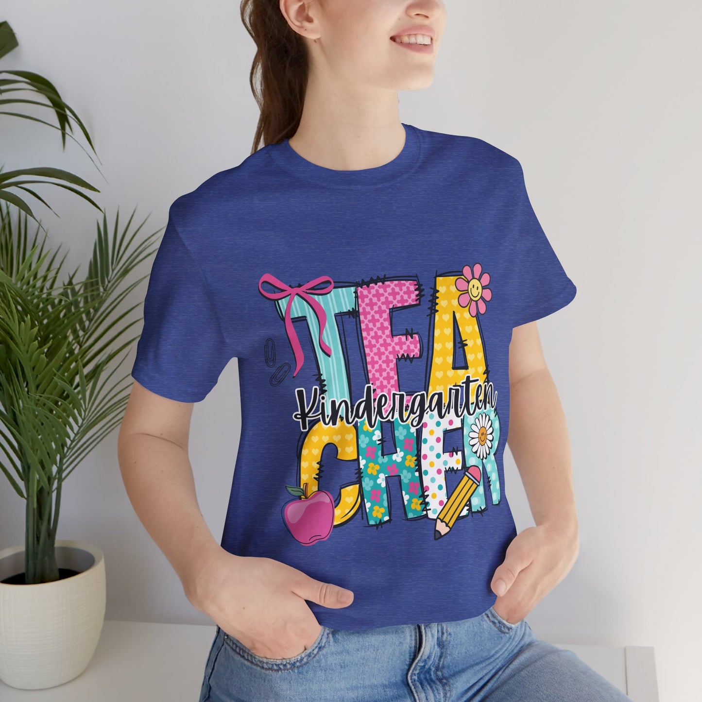 Kindergarten Teacher T‑Shirt – Cute Floral 'Kindergarten Teacher' Graphic Tee