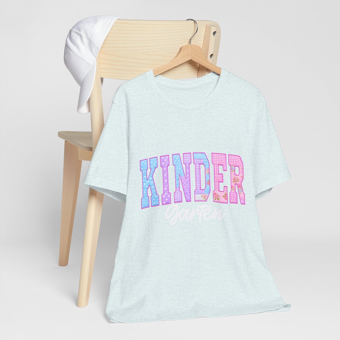 Kindergarten T-Shirt - Pastel Polka Dot "KINDERgarten" Back-to-School Tee for Kids