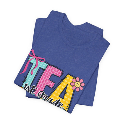 1st Grade Teacher T‑Shirt – 'Tea Cher' Cute School Staff Gift