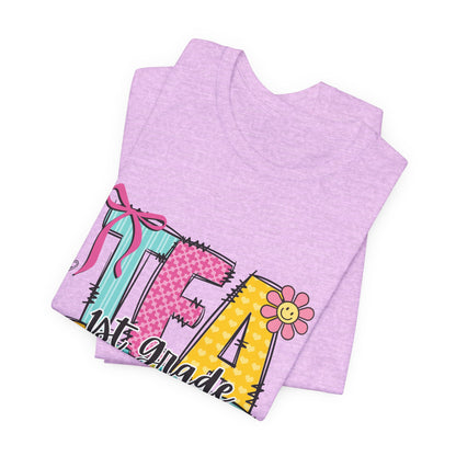 1st Grade Teacher T‑Shirt – 'Tea Cher' Cute School Staff Gift