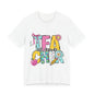 1st Grade Teacher T‑Shirt – 'Tea Cher' Cute School Staff Gift