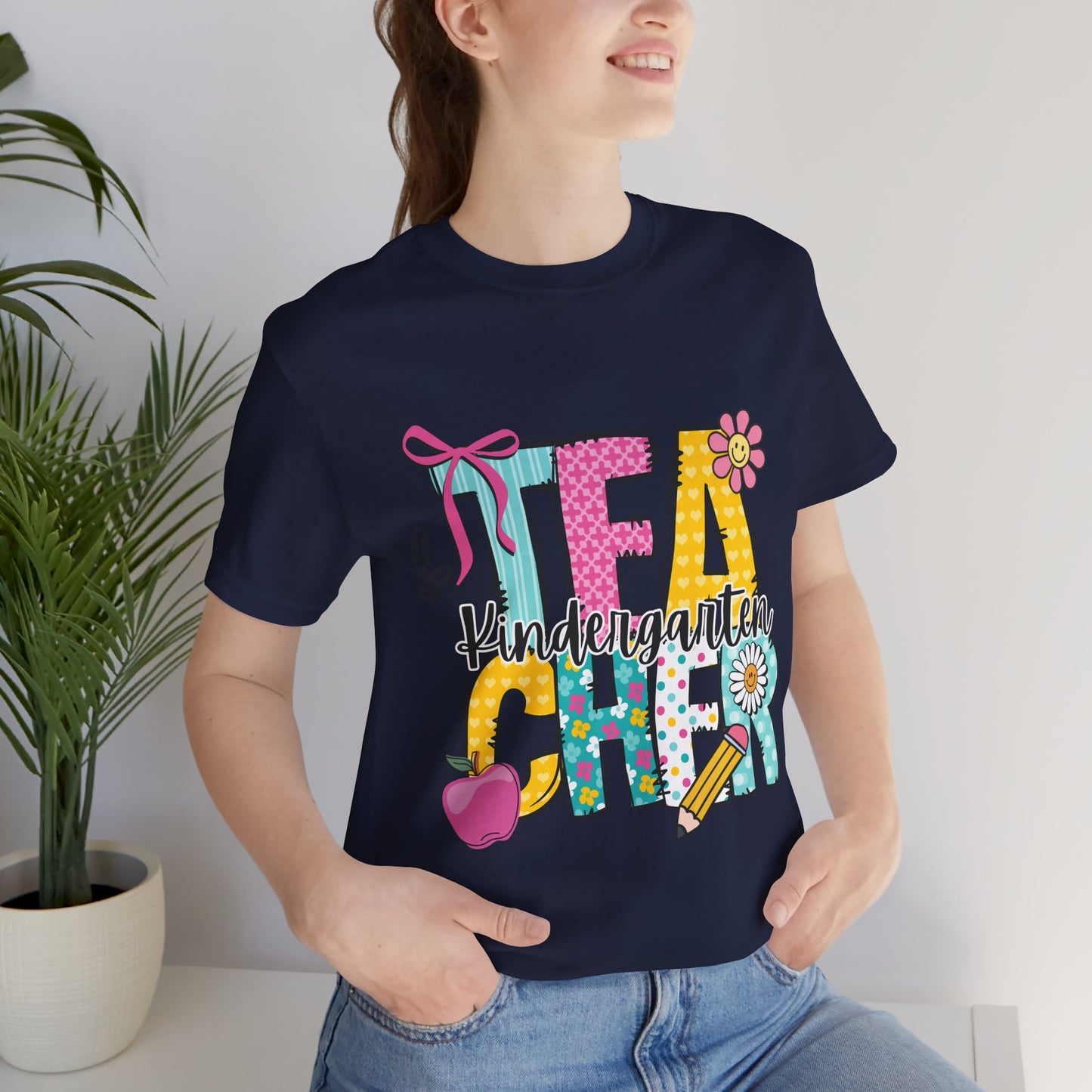 Kindergarten Teacher T‑Shirt – Cute Floral 'Kindergarten Teacher' Graphic Tee