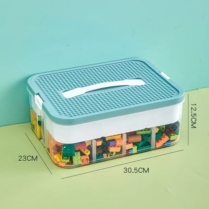 Stackable Building Block Storage Box Transparent Dustproof Moisture-proof Plastic Storage Boxes Kids Lego DIY Educational Toys