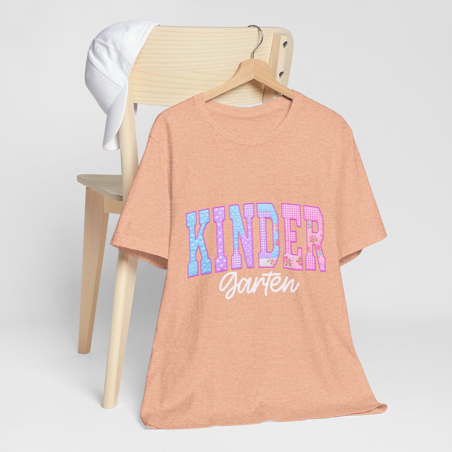 Kindergarten T-Shirt - Pastel Polka Dot "KINDERgarten" Back-to-School Tee for Kids