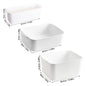 WORTHBUY Multifunctional Plastic Storage Box With Handle Desktop Organizer For Food Bathroom Kitchen Cabinet Storage Organizer