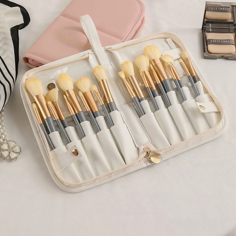 Multifunctional Makeup Brush Storage Bag Waterproof Artist Cosmetic Case Handbag Portable Travel Cosmetic Organizer Beauty Tools