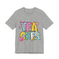 1st Grade Teacher T‑Shirt – 'Tea Cher' Cute School Staff Gift