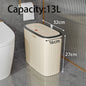 Narrow Shape Press Ring Trash Can with Lid for Bathroom Gap, Highlighting the Features of Garbage Classification