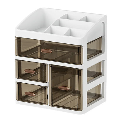 Desktop Large Capacity Storage Box Makeup Table Skincare Organizer Multi-Layer Drawer Storage Box for Students