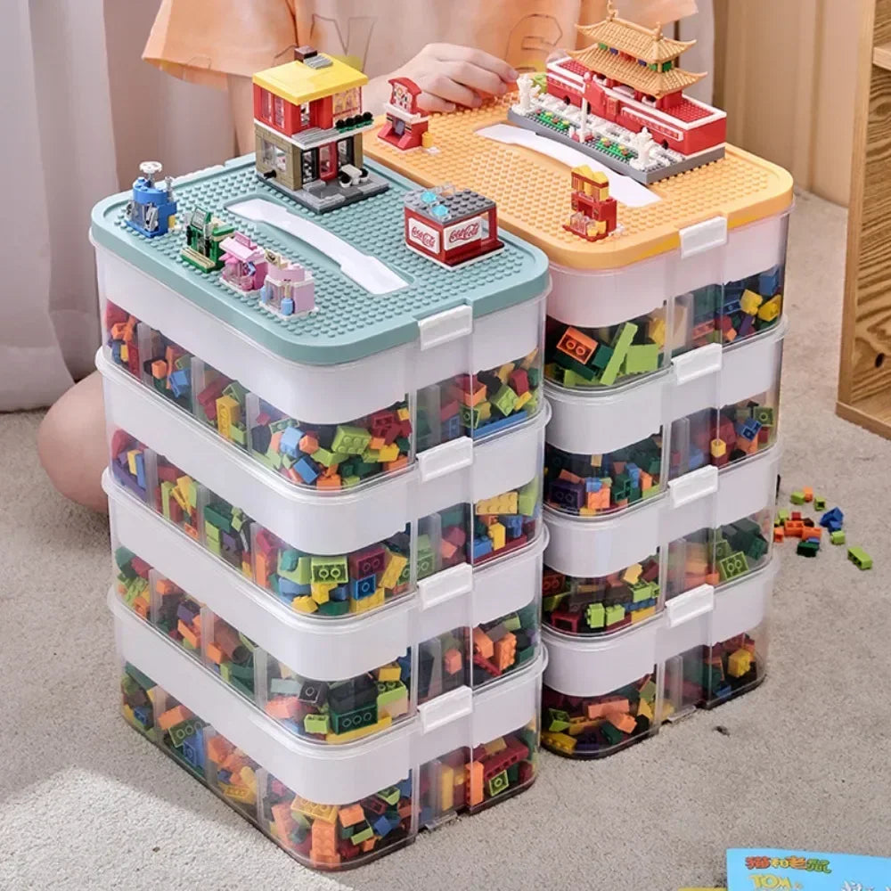 2026 Plastic Storage Box Classified Stackable Transparent Moistureproof Dustproof Building Block Organizer Container
