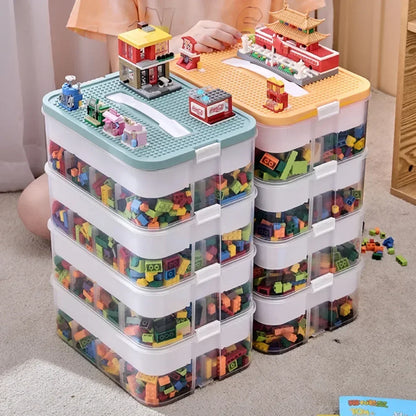 2026 Plastic Storage Box Classified Stackable Transparent Moistureproof Dustproof Building Block Organizer Container
