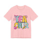 1st Grade Teacher T‑Shirt – 'Tea Cher' Cute School Staff Gift