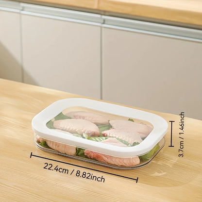 Stackable Meat Container for Fridge Clear Lid Deli Cold Cuts Storage