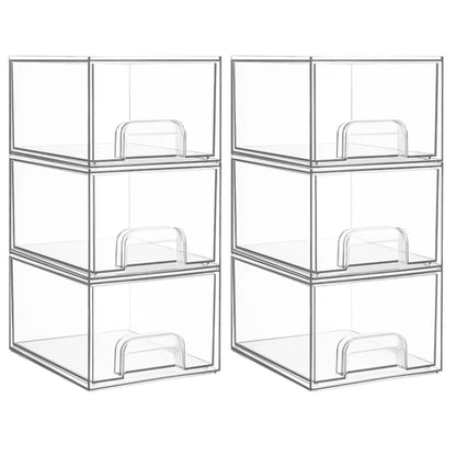 2-Piece/4-Piece/6-Piece/8-Piece Set of Transparent Stackable Storage