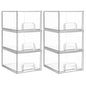 2-Piece/4-Piece/6-Piece/8-Piece Set of Transparent Stackable Storage