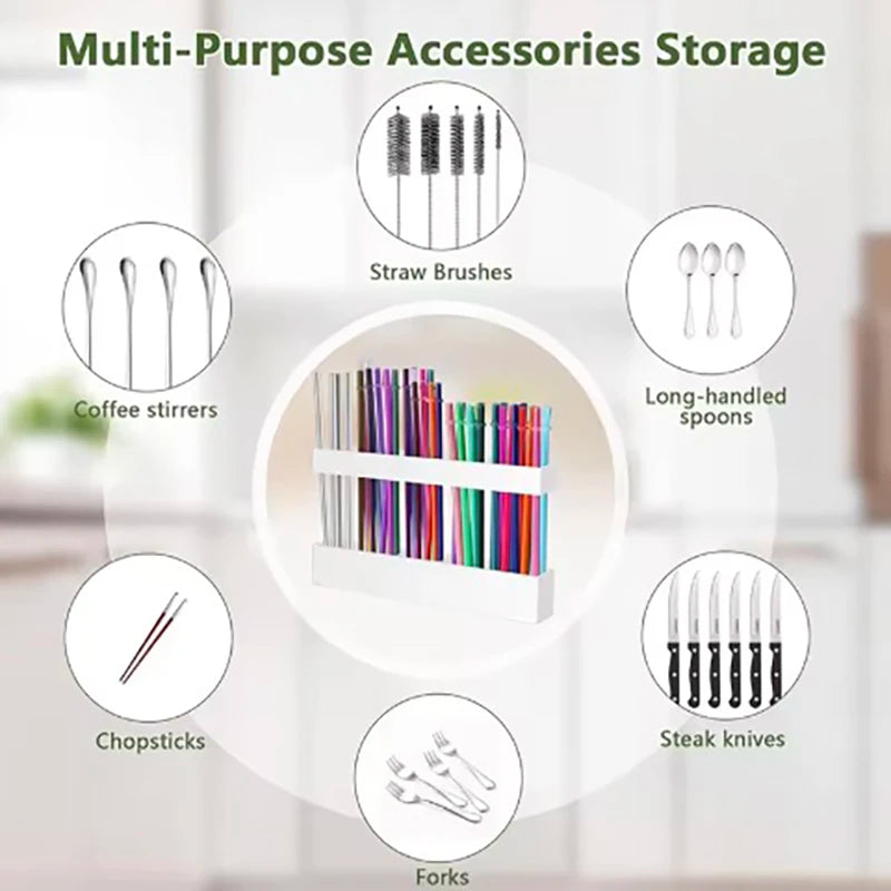 1pc Acrylic Straw Holder, Straw organizer