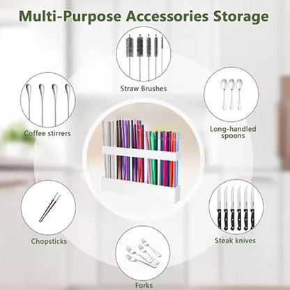 1pc Acrylic Straw Holder, Straw organizer