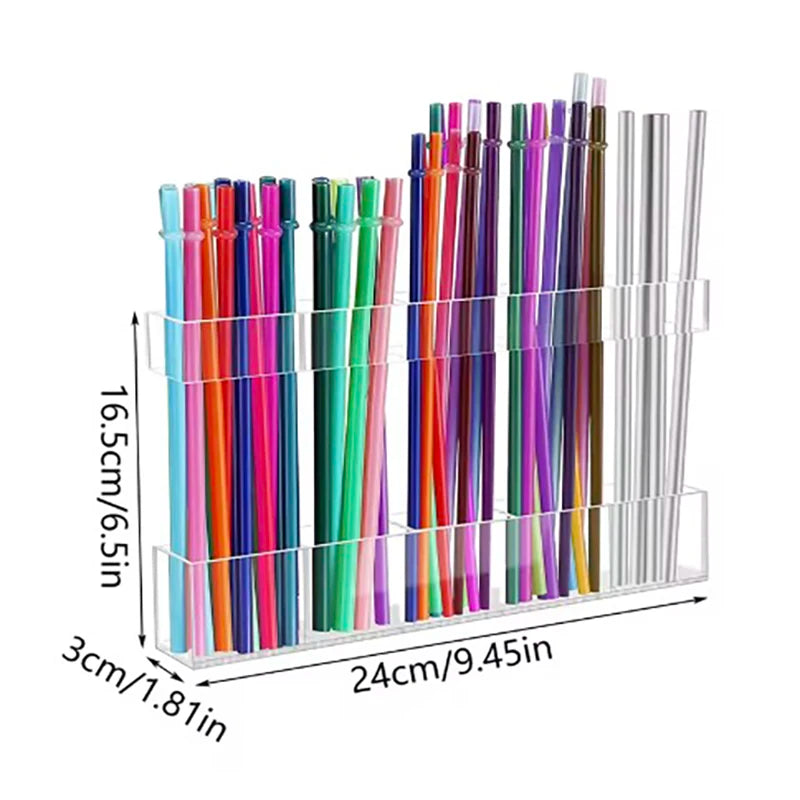 1pc Acrylic Straw Holder, Straw organizer