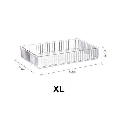 Clear Drawer Organizer Stackable 4 Size Clear Makeup Drawer Organizer