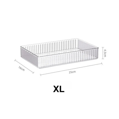 Clear Drawer Organizer Stackable 4 Size Clear Makeup Drawer Organizer