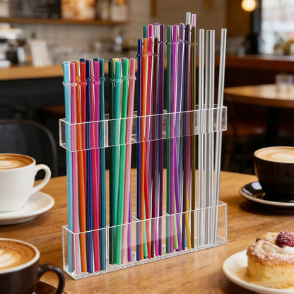 1pc Acrylic Straw Holder, Straw organizer