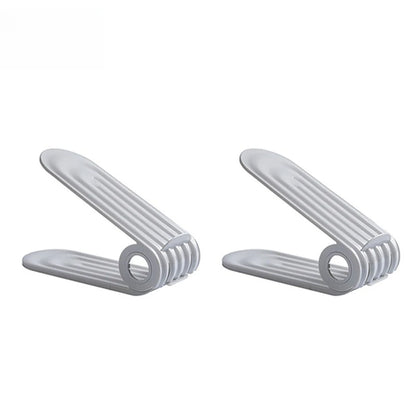 10Pcs Shoe Slots Organizer, Adjustable Shoe Support Rack, Double Layer