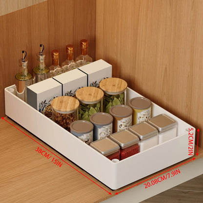Cabinet Pull Out Organizer Slide Out Storage Rack with Slide Rail for