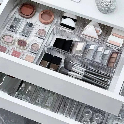 Clear Drawer Organizer Stackable 4 Size Clear Makeup Drawer Organizer